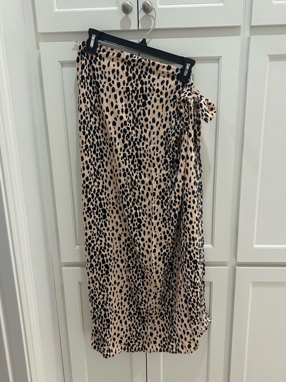 Forever 21 Leopard Print Wrap Midi Skirt Swim Coverup